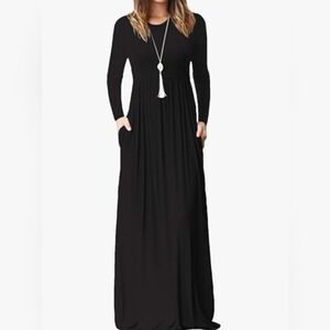 Amazon Classic Black Long Sleeve Dress